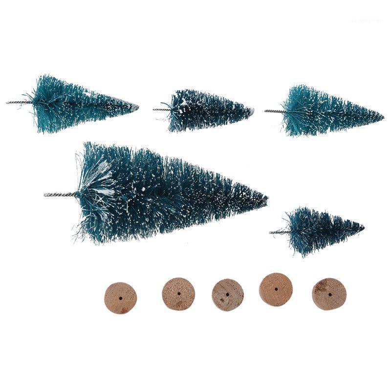 

New-5pcs Snowflakes Mini Artificial Christmas Tree Festival Ornament Decoration1