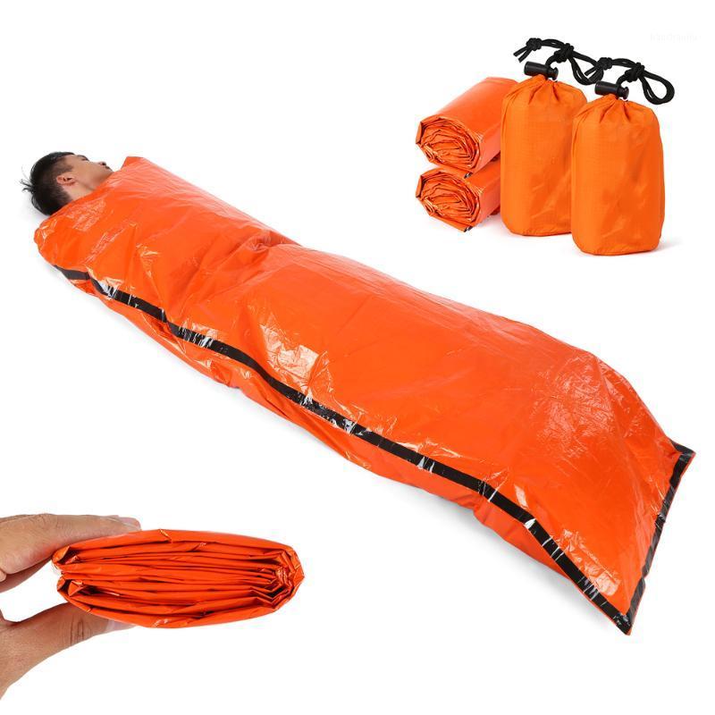 

2 PCS Emergency Blanket with Compression Sack Portable Lightweight Emergency Sleeping Bag For Camping Travel Hiking Backpacking1