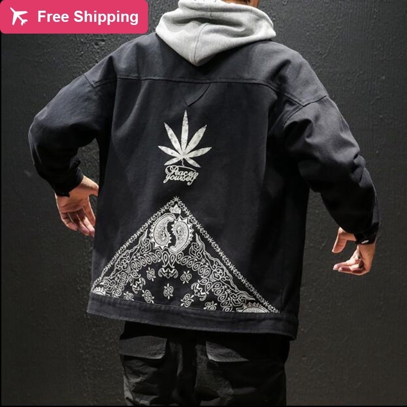 

Nagri 2020 new fall sheet print jeans black men bomber ma1 jacket and size -5XL, Picture color