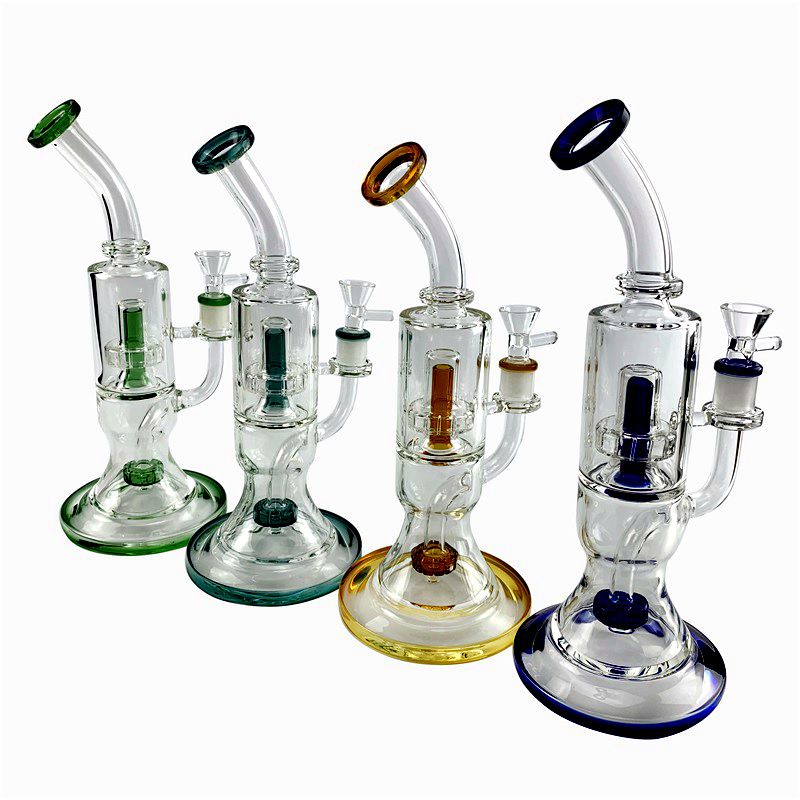 

Bong Hookahs New Design Bongs Glass Water Pipes Bongs with Colorful Lips 14mm Joint Beaker Oil Rigs