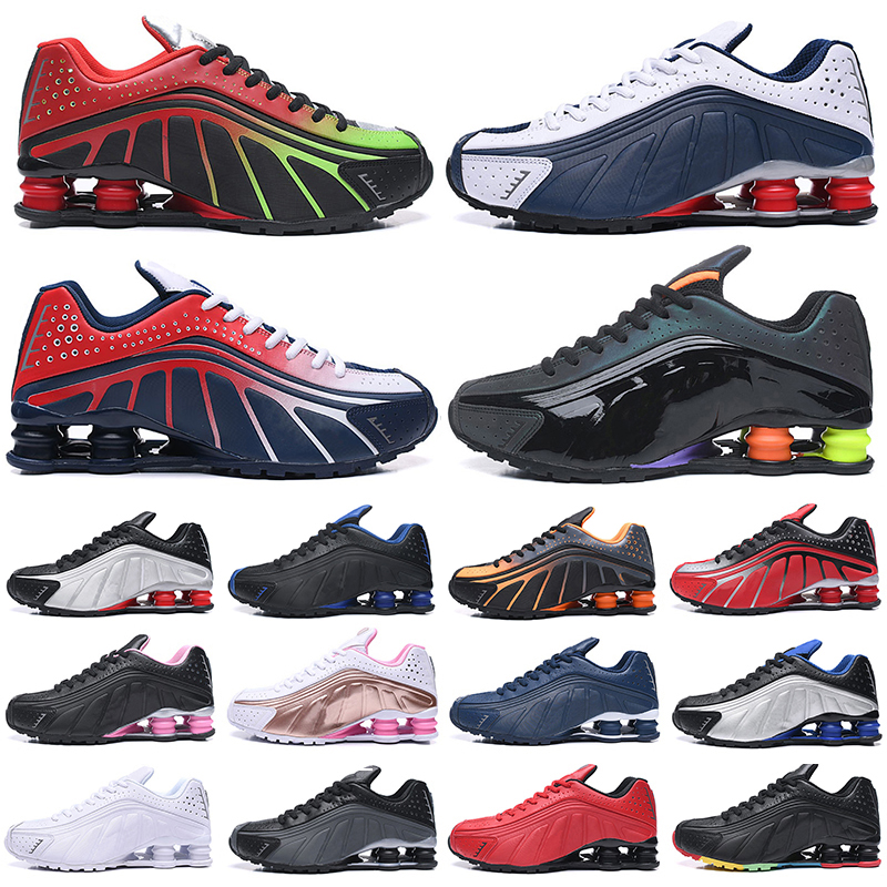 

2021 New R4 Shoe USA Challenge Metallic Silver Gold men running shoes triple black white mens trainers Outdoor Sports zapatos sneakers