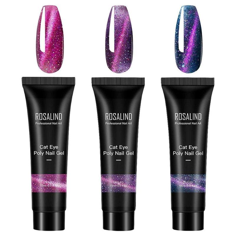 

Beginners Magnetic Cat Eye Gel Nail Polish Long Lasting Shining Laser Cat Eye Soak Off UV LED Nail Art Gel Varnish Lacquer #E