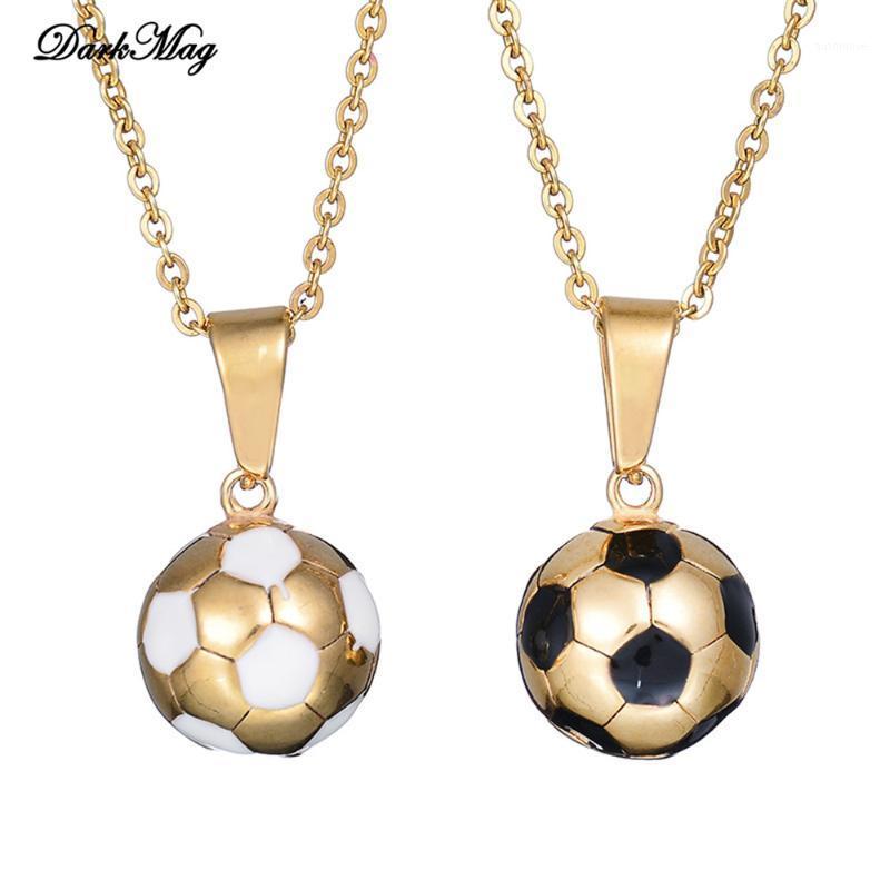 

DarkMag Hip Hop Men Hippie Male Sports Necklace Football Pendant Necklace Stainless Steel Soccer Ball Jewelry Gift1