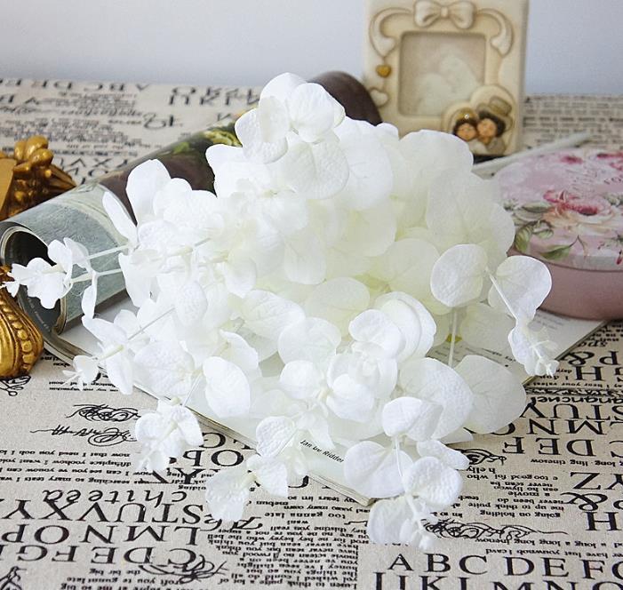 

Artificial eucalyptus leaf 50cm flower arrangements money leaves fake flowers artificial plants home wedding decorative flowers, White