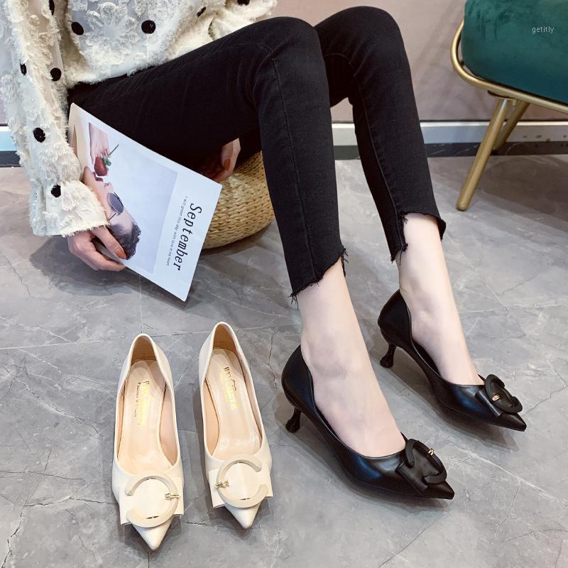 

Lady Shoes Sexy Concise Elegant High Heels Woman Shoes Pointed Toe Dress Basic Pumps Women Boat zapatos mujer U14-181, Beige