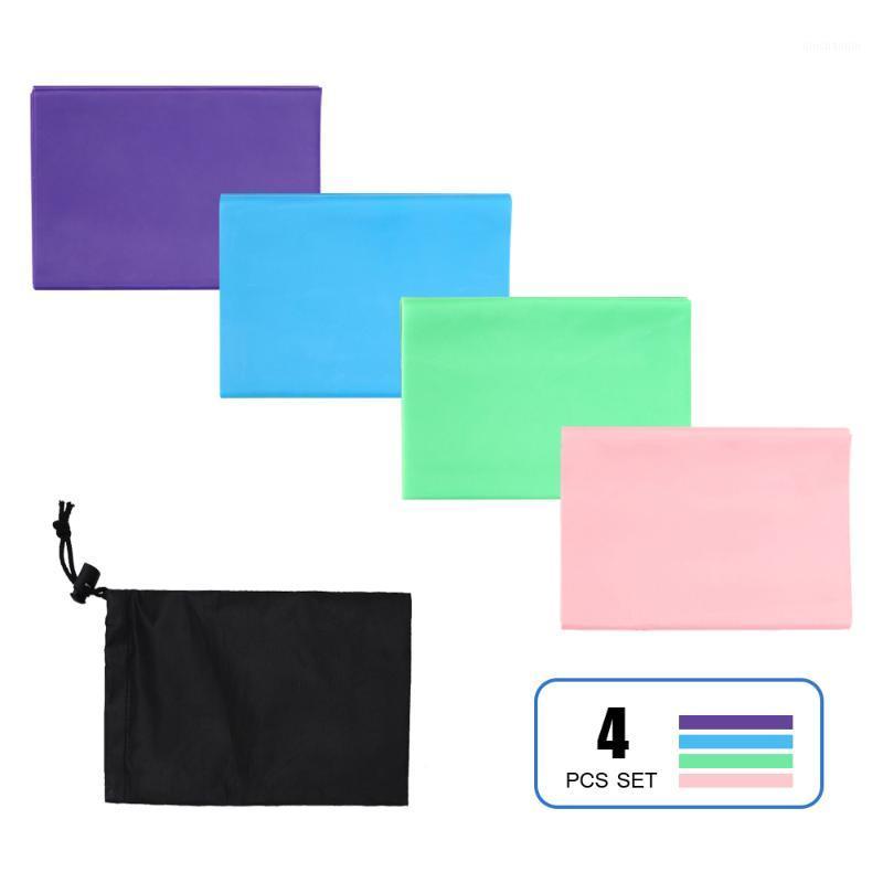 

4Pcs Colorful Workout Resistance Bands 1Pcs Storage Bag Set Fitness Yoga Booty Leg Exercise Band Set Crossfit Fitness Equipment1, Red