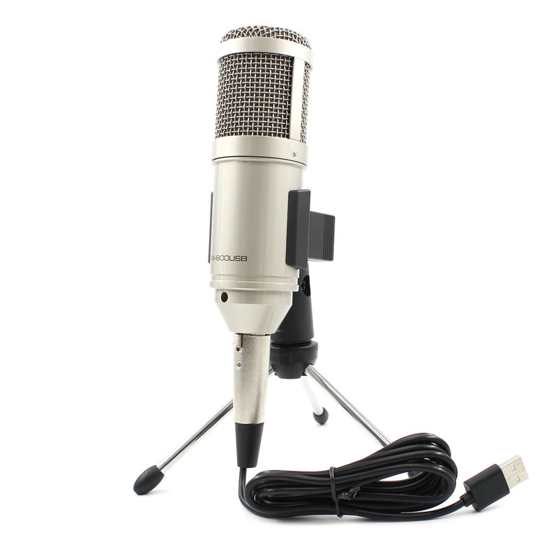 BM 800 USB Condenser Microphone Studio With Stand Tripod Adjustable Mic