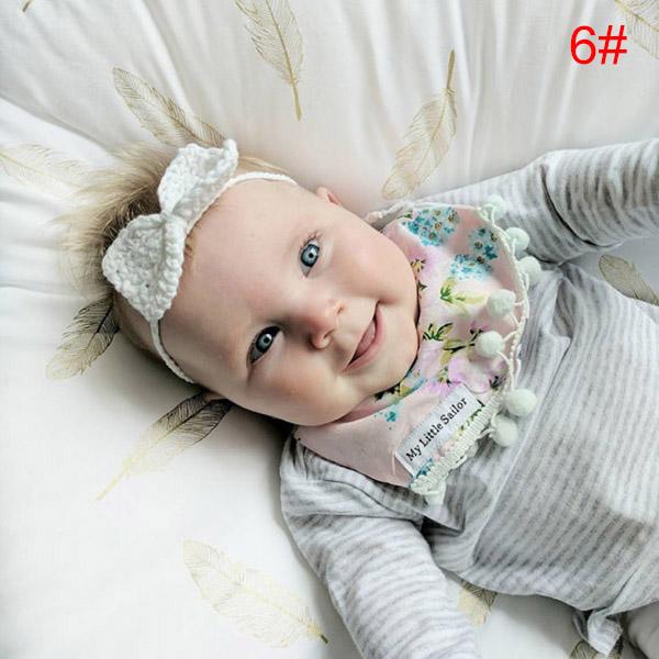

Newborn Baby Handmade Crochet Knit Flower Bow Headband for Photography AN88