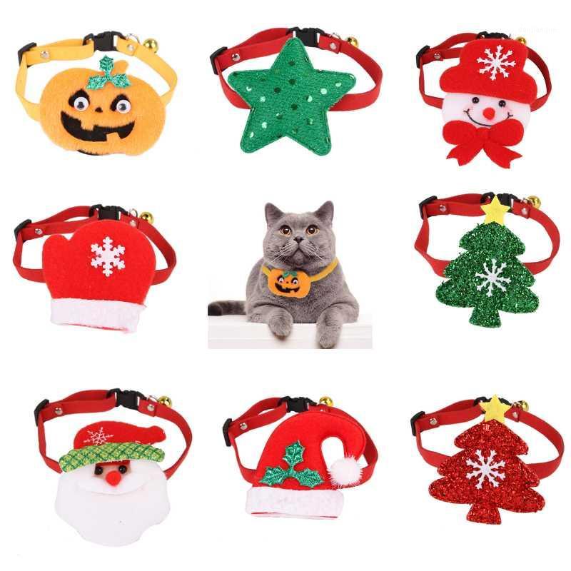 

Cute Merry Christmas Cat Collar Snowman Collar New Year Santa Claus Pet Cat Dog Accessory Gift1