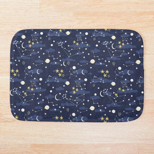

cosmos, moon and stars. Astronomy pattern. Cute cartoon universe design. Bath Mat1