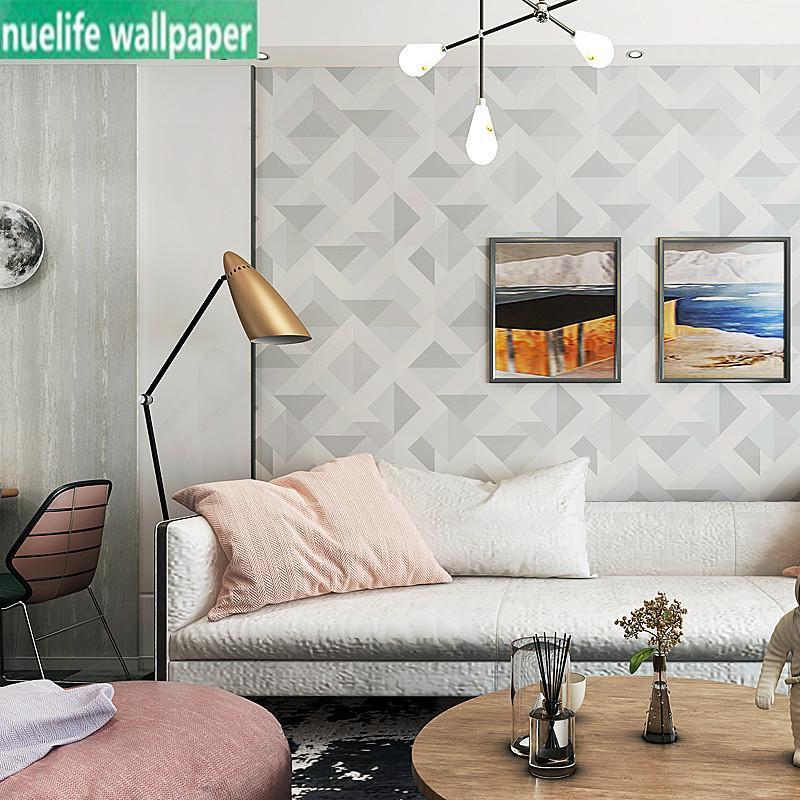 

Modern abstract colorful geometric diamond wallpaper Nordic bedroom bedside living room TV background wall non-woven wallpaper1, 53cmx10m