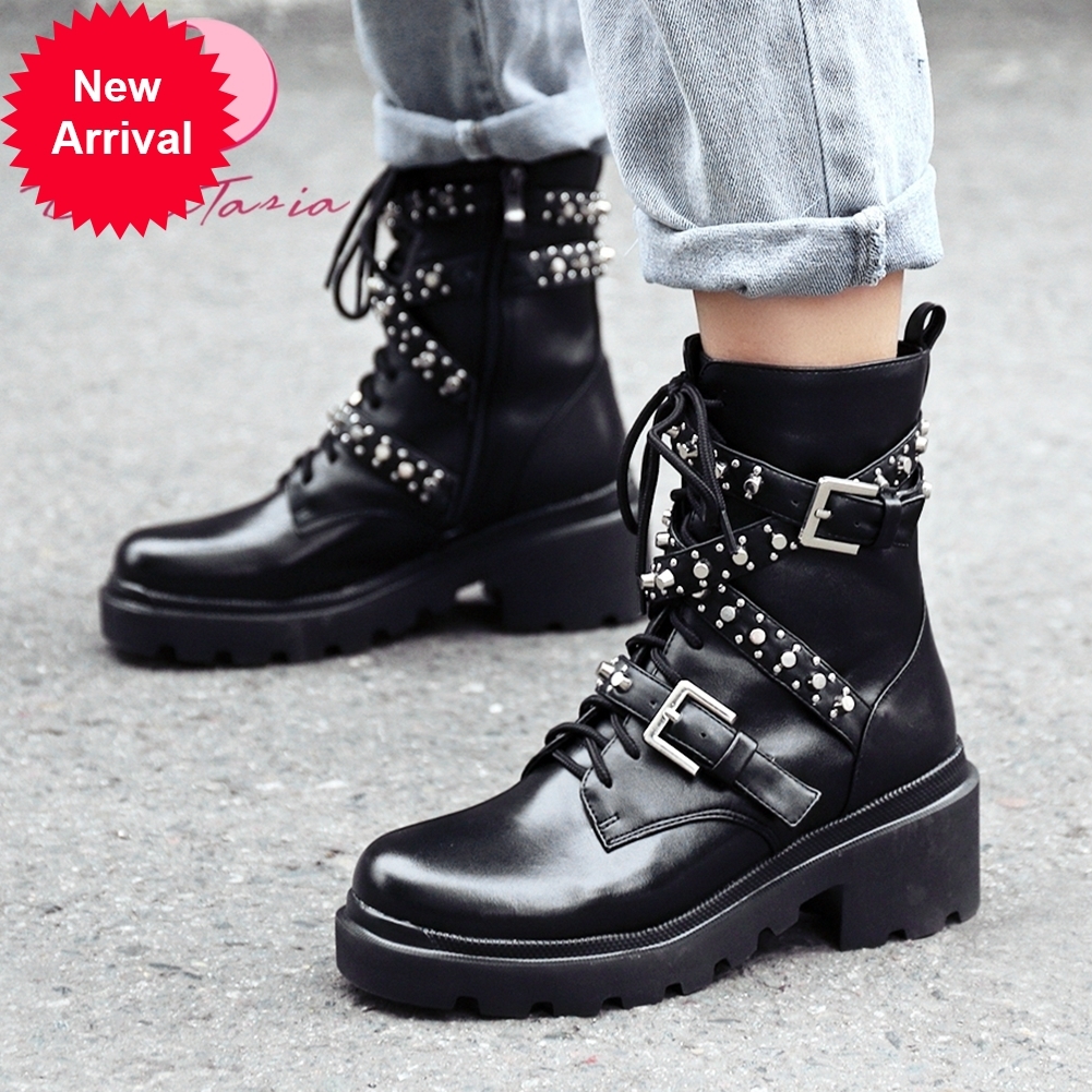 

2021 The New New Ladies Genuine Leather High Heels Boots Women's Shoes 4i1l, Black