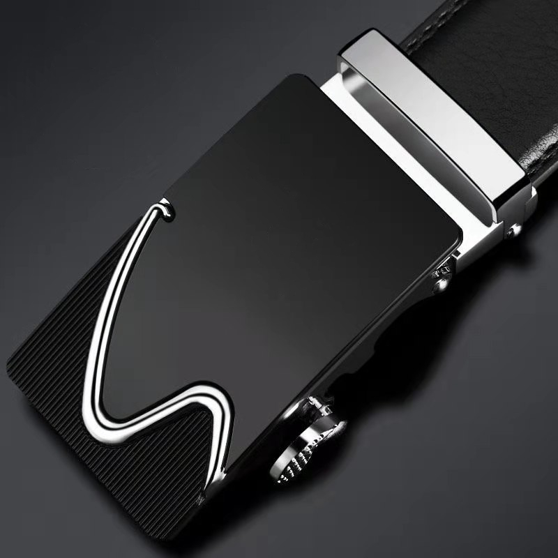 

Men's leather automatic buckle belt belt young middle-aged business versatile pure cowhide belt,pp11,free shipping, Fashion