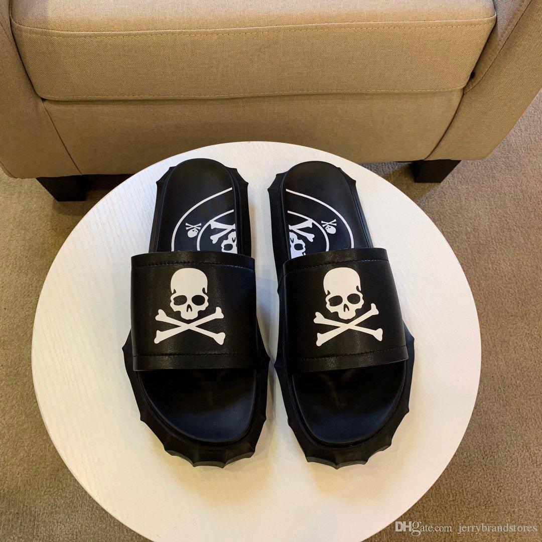 

Hot Sale-Designer sandals Flat Statement for men PP Skull Rubber slide sandal Slippers Gear bottoms Luxury Summer Fashion mens causal, As picture