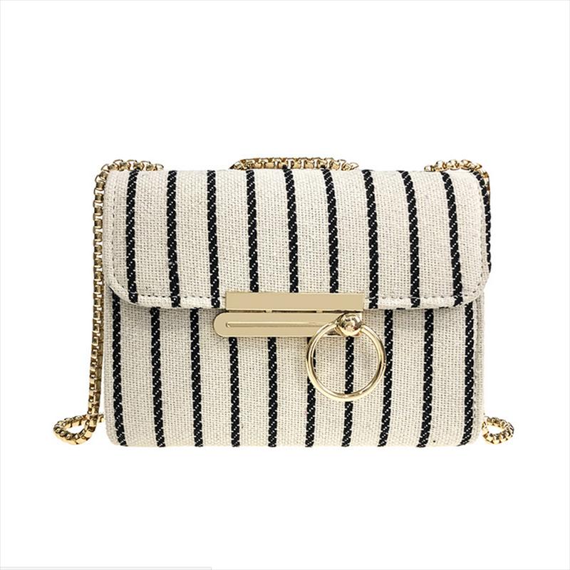 

2021 new fashion high sense small bag women's versatile texture canvas women's messenger bag foreign style chain casual vers, Black