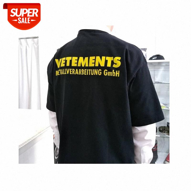 

Vetements T-shirt Men Women Oversize Orange Purplr Logo Embroidery Hip Hop VTM T Shirt Wash Tag #ka0U, White;black
