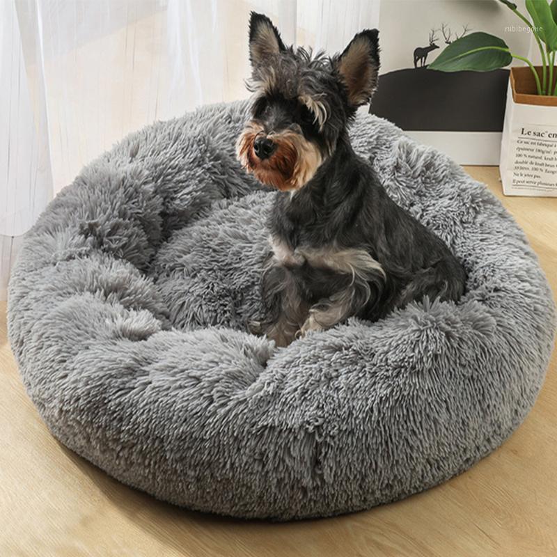 

Super Soft Dog Bed Round Washable Long Plush Dog Kennel Cat House Velvet Mats Sofa For Chihuahua Basket Pet Bed1
