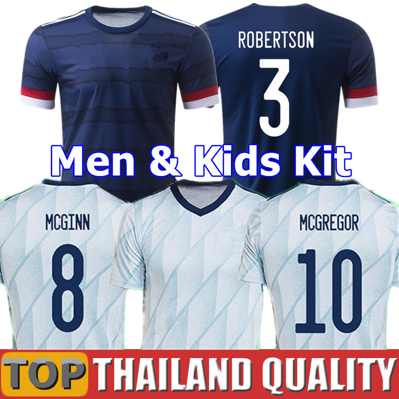 

2021 Scotland soccer jerseys ROBERTSON FRASER football shirt set NAISMITH MCGREGOR CHRISTIE FORREST MCGINN Men Kids Kit uniforms, Home + patches - men