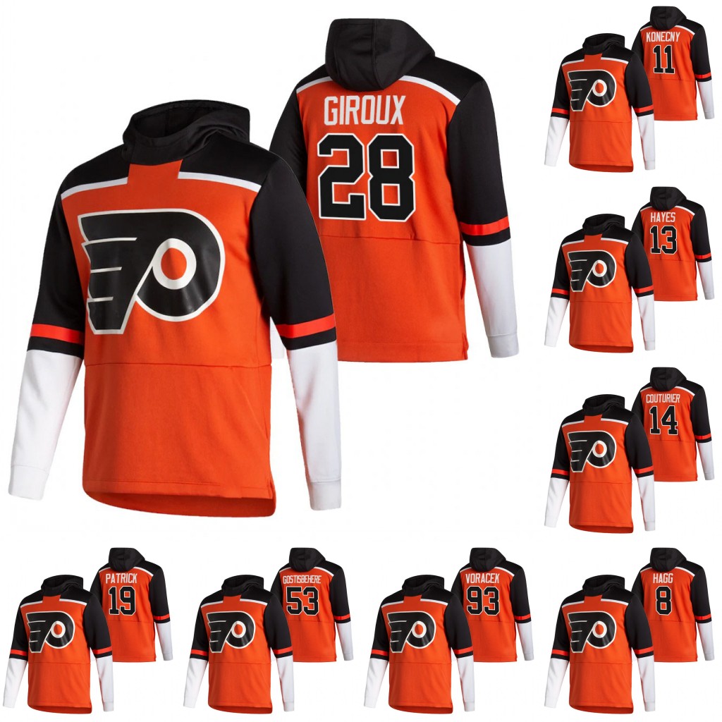 

Philadelphia Flyers 2021 Reverse Retro Claude Giroux Kevin Hayes Carter Har Oskar Lindblom Jakub Voracek Shayne Gostisbehere Hoodie, Women size s-xxl