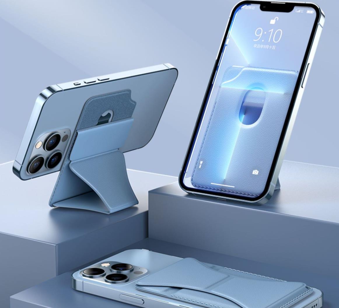 

Magsafe Magnetic card bag Wallet Case type mobile phone Holder for iphone 12 13 Back Clip, Black