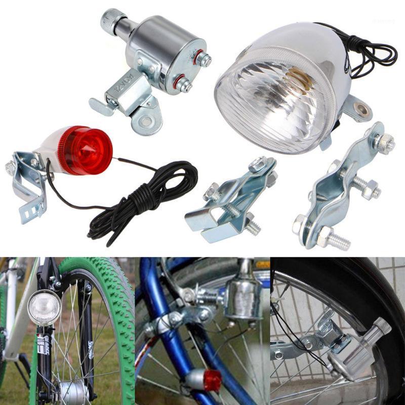 

Cycling Accessories Bicycle Light 12V 6W Bicycle Motorized Bike Friction generator Dynamo Headlight Tail Light Kit Luz Bicicleta1