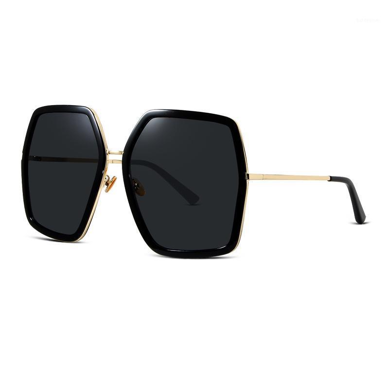 

Cubojue women's oversized sunglasses 167mm hexagon glasses ladies 2020 big large black female1