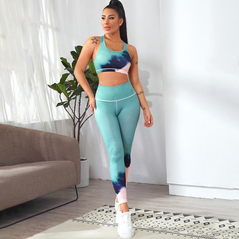 

Women' Workout Outfit 2 Pieces Seamless Yoga Leggings with Sports Bra Gym Clothes Set sports suit women clothes Outfits, As pic