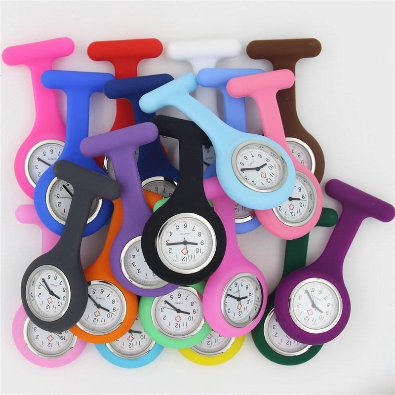 

Silicone Nurse Watch Medical Cute Patterns Fob Quartz Watch Doctor Watch Pocket Watches Medical Fob Watches, Multi-color
