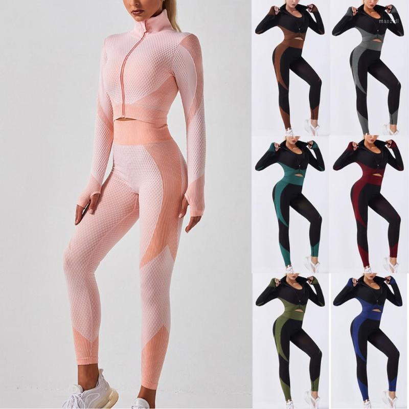 

Tracksuit Jogging Suits For Women Weave Seamless Yoga Suit Comfortable Sports Color Exercise Suit Chandal Mujer Dresy Damskie1