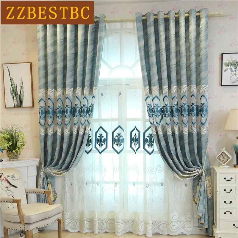 

Classic luxury villa windows curtains for living room kitchen European high quality hotel bedroom curtains custom finished, Tulle