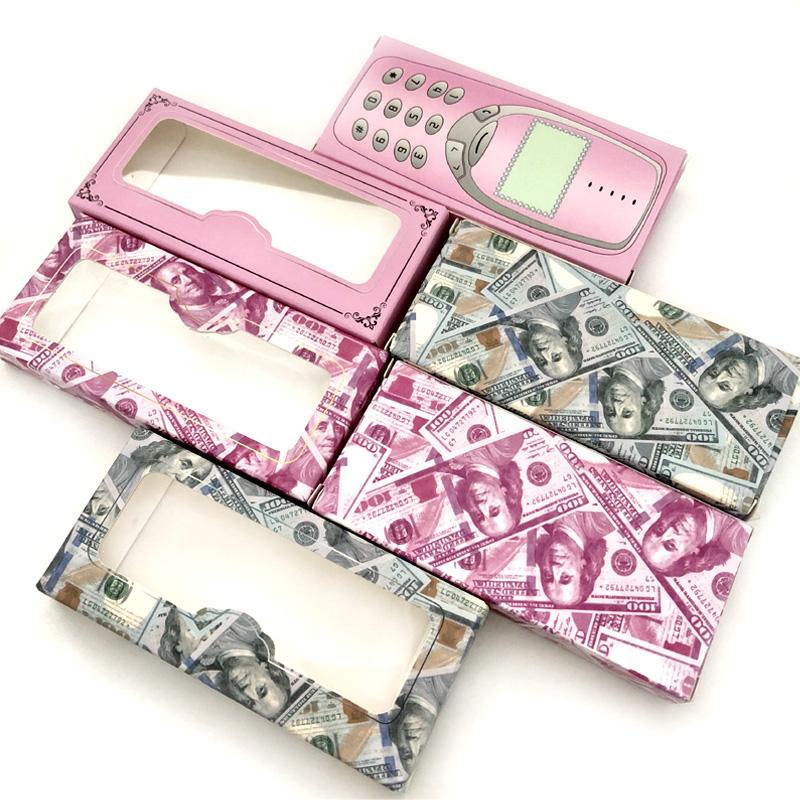 

Wholesale 3D Mink Lashes Packaging Cardboard Phone Box Custom Box Free Logo Design