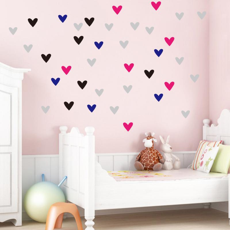 

24 Pcs Of Gold Love Wall Stickers For Kids Baby Room Bedroom Ceiling Home Decor For Nursery Decoration Accessories
