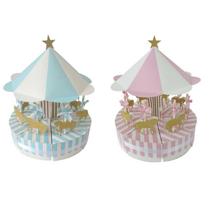

Romantic Carousel Candy Box Children baby candy box For Wedding Favors Birthday Party Decoration Guest Gift festival gift