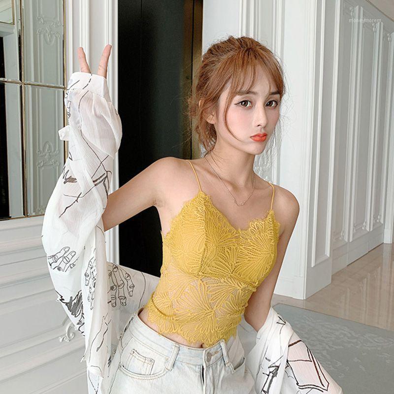 

New Sexy Eyelashes Lace Beauty Back Wrapped Chest Hem Bottom Small Camisole1