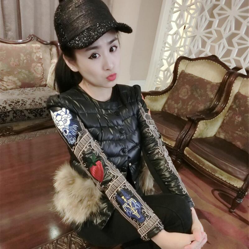 

Women's parkas woman 2020 winter coat outerwear European style, Black coat in fur