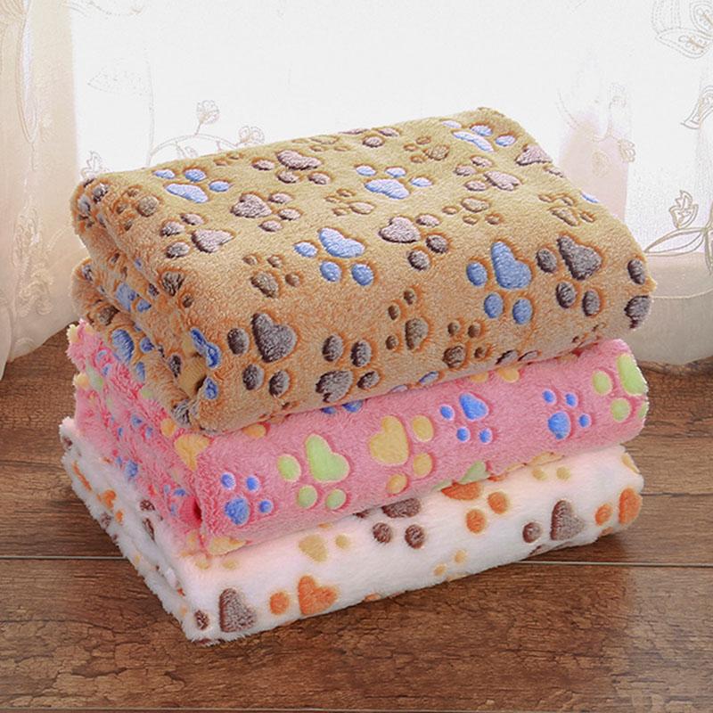 

Pet Blanket Mat Winter Warm Soft Smooth Dog Cat Bed Mat Cute Printed Coral Fleece Puppy Dog Kennel Cushion Soft Towel