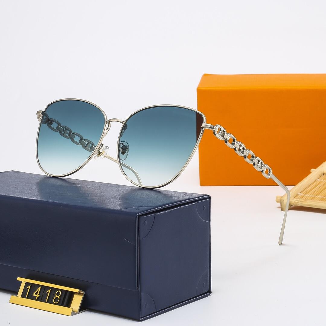 

Top luxury Cat Eye Sunglasses polaroid lens Brand designer womens Mens Goggle senior glasses Vintage Metal Sun Glasses With Box