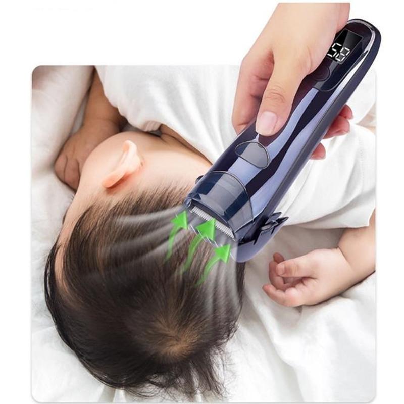 

IPX7 Washable Electric Baby Auto Vacuum Hair Clipper Quiet Kids Haircut Machine Ceramic Blade Children Hairstyle Trimmer Cutter