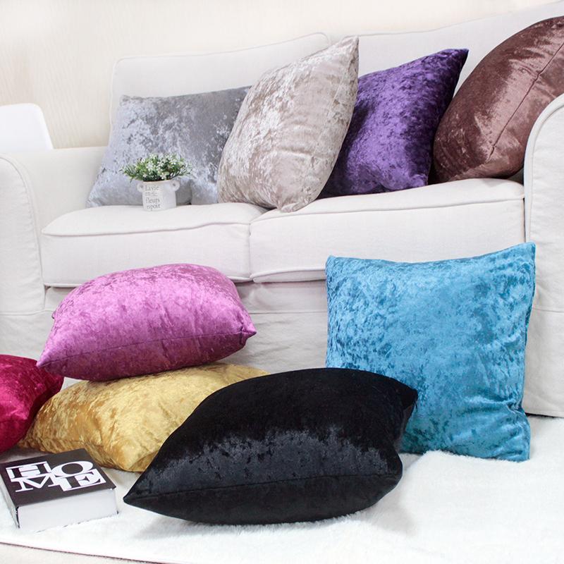 

Super Soft Ice Velvet Decorative Pillow Case 40x40/45x45/50x50/55x55/60x60/65x65/70x70cm Sofa Cushion Cover Throw Pillow Cover, Black