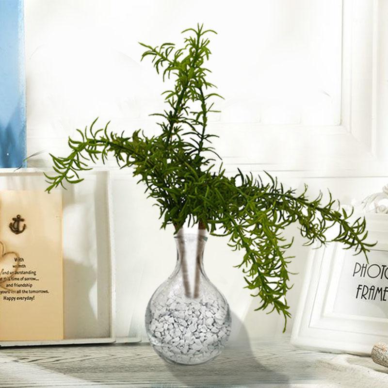

Green Artificial Plant Tree Branches Simulation Plastic Leaves Bundle Party Wedding Decoration Desktop Home Garden Fake Foliage1