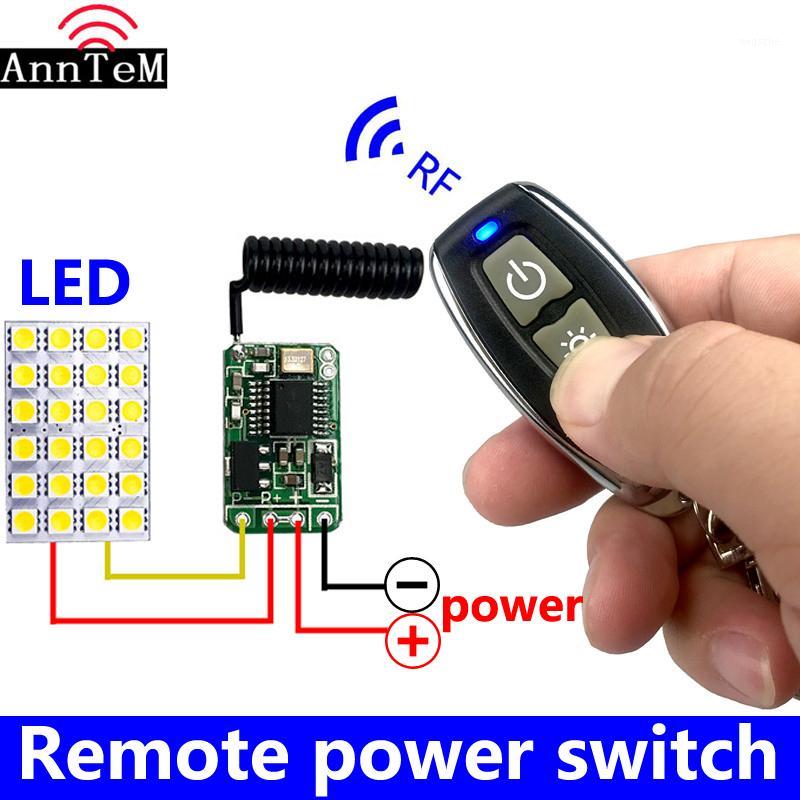 

433mhz RF DC 3.7V 4.5V 6v 12V Battery Power Mini Wireless Remote Control Switch LED Lamp Controller Micro Receiver Transmitter1