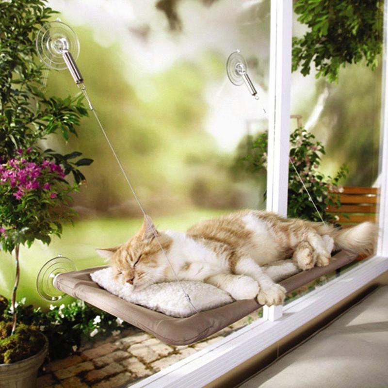 

2020 Newest Hot Cat Hammock Window Mounted Bed Sofa Mat Cushion Hanging Shelf Seat with Suction