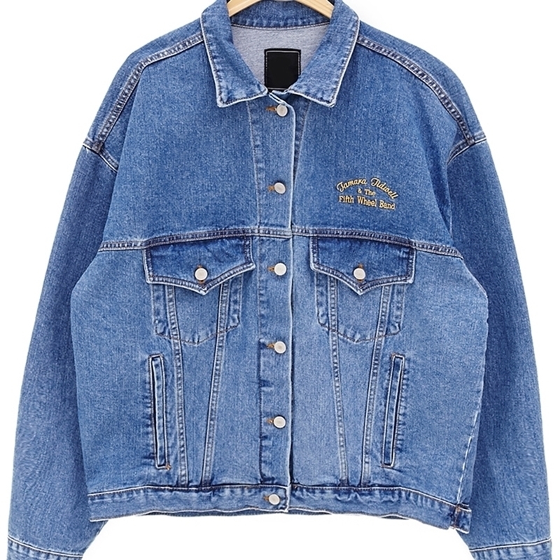 

J40780 High quality Autumn Fashion Denim Outerwear Coats Jeans Coats Loose Casual BoyFriend Style Denim Jackets 201017, 40780 brown flower