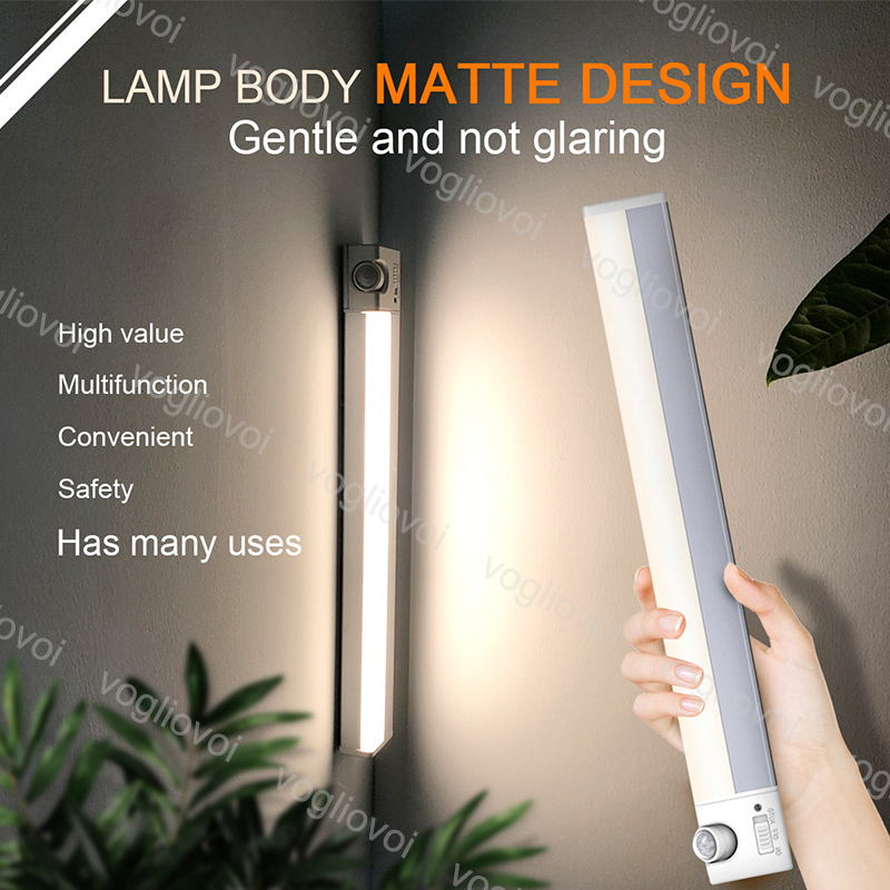 

Security Lights Motion Sensor Rotatable USB Charging 5V 30CM 3000K SMD2835 Aluminum + PC Cover For Bedroom Wardrobe Cabinet Lamp DHL