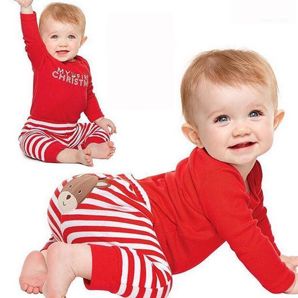 

Hot 2PCS Set Newborn Toddler Baby Boys Xmas Clothes Romper Pants Santa Claus lucky child Christmas Costume Outfits Clothes 0-18M1, Deer