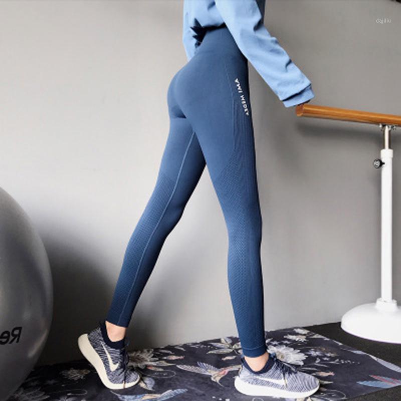 

2020 new style sexy sport pants women yoga pants fitness sport legging women high waist fitness long1, Black