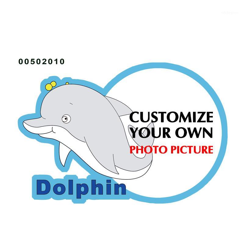 

DIY smart Dolphin blue edge MDF Wooden photo frame customized picture printed table display frame home decor1