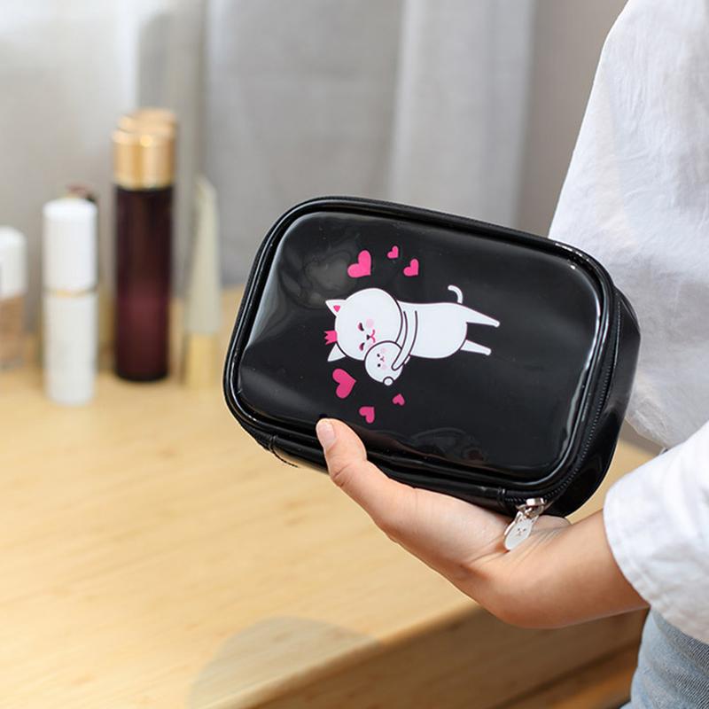 

Protable Cosmetics Storage Bag Travel Make-up Bag Large Capacitysundries Organizer Washing Bags for Women 2020 Makeup Pouch Box, Black