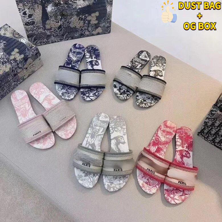 

Paris Famous Brand Summer Slipper Women Shoes Ladies High Quality Slides Sandals Womens slippers Fashion Design Female Beach Flat Shoes with Box, As show #36