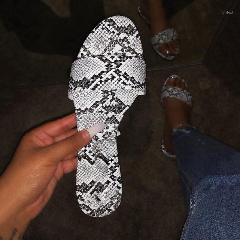 

beach slippers women snake print shoes female sandals flat slippers women for summer slides ladies flip flops1, White